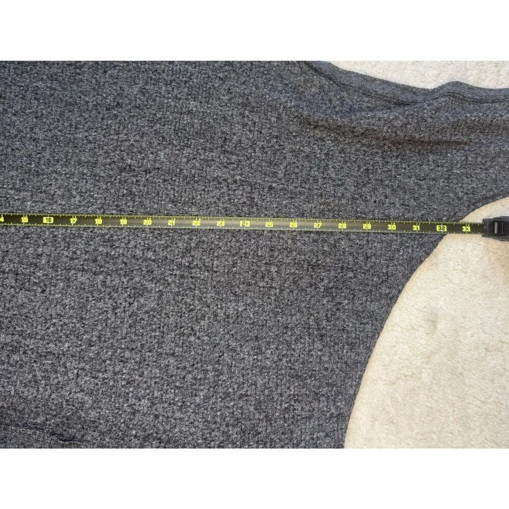 Free People We The Free Londontown Thermal Top Gray S Oversized Asymmetrical - Picture 8 of 13